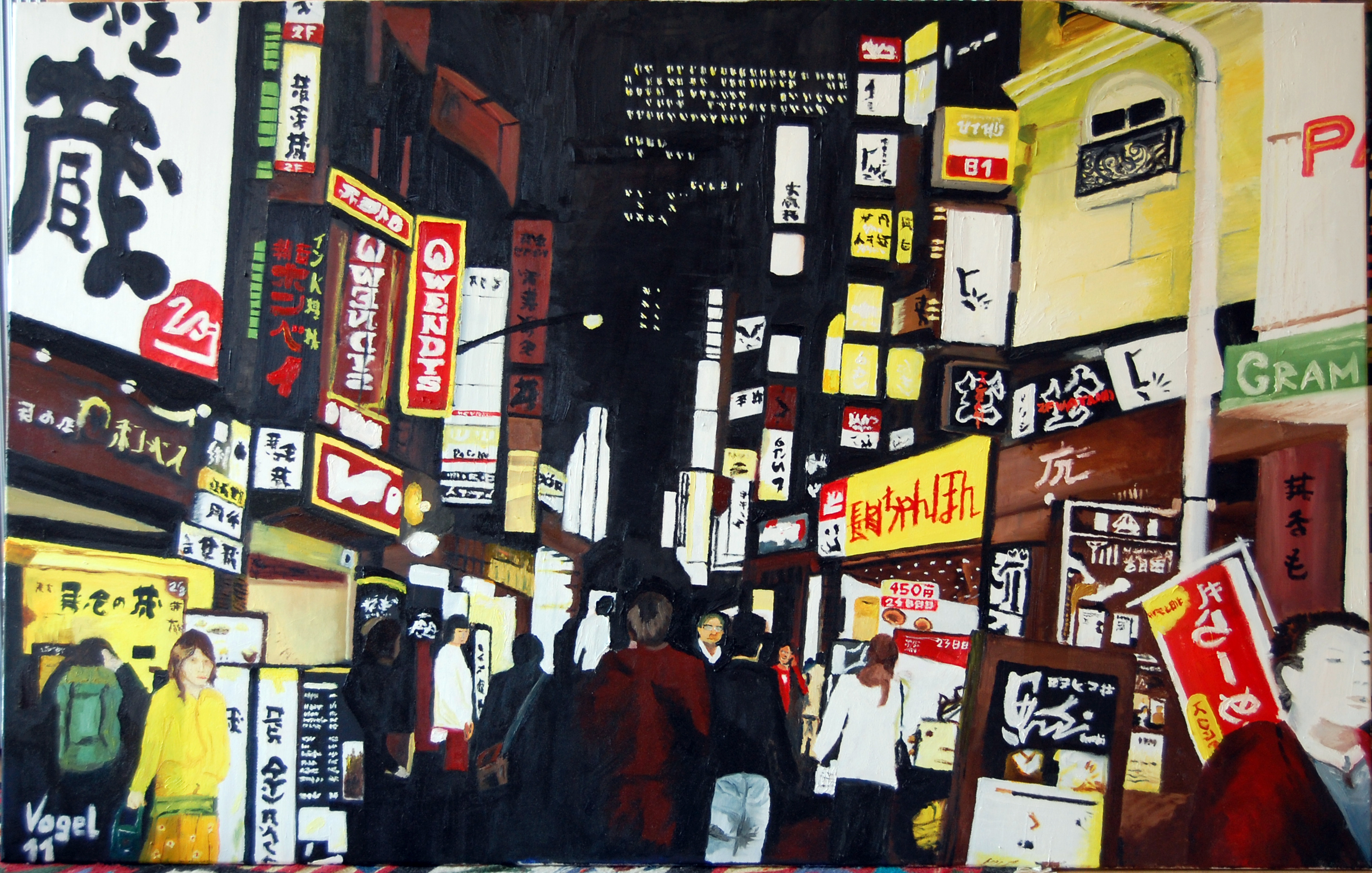 Shibuya Night Illustration